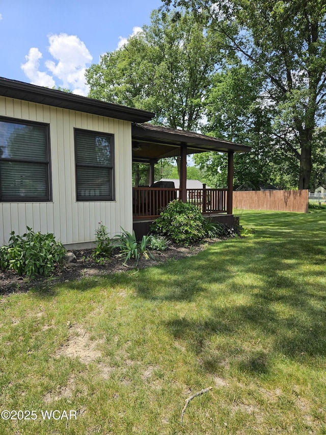 1756 Jo Jean Rd, Lima, OH 45806 - view of yard with a wooden deck