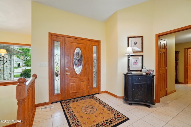 4042 Bur Oak Trl, Lima, OH 45807 - entrance foyer featuring light tile patterned floors and baseboards