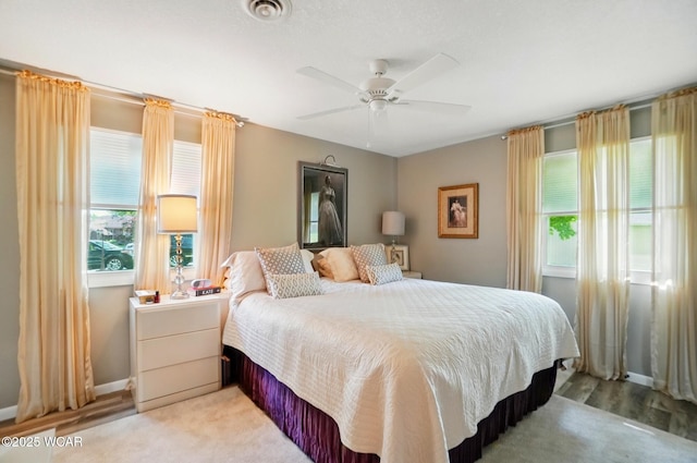 2101 Kimberly Dr, Lima, OH 45805 - bedroom featuring multiple windows, baseboards, and ceiling fan