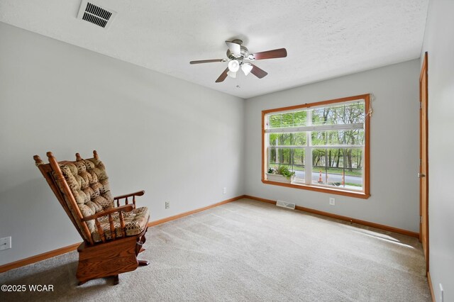 914 Howard St, Findlay, OH 45840 - unfurnished room with a ceiling fan, baseboards, carpet, and a textured ceiling