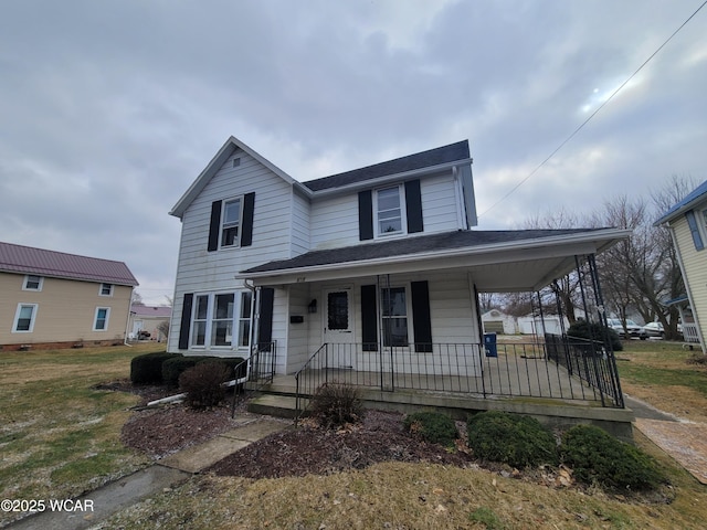 view of front facade with covered porch