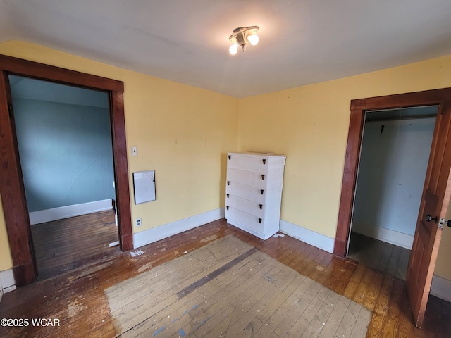 empty room featuring hardwood / wood-style floors