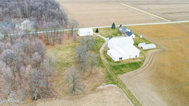 bird's eye view with a rural view