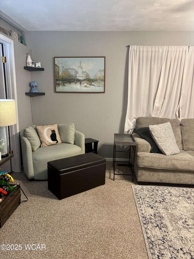 view of carpeted living room