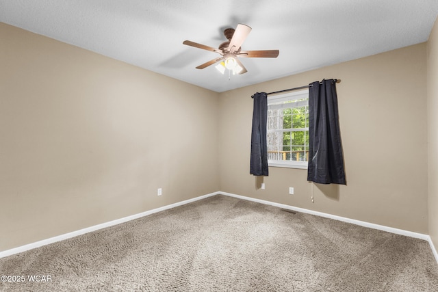 3139 Clifford Dr, Lima, OH 45805 - carpeted empty room featuring baseboards and ceiling fan