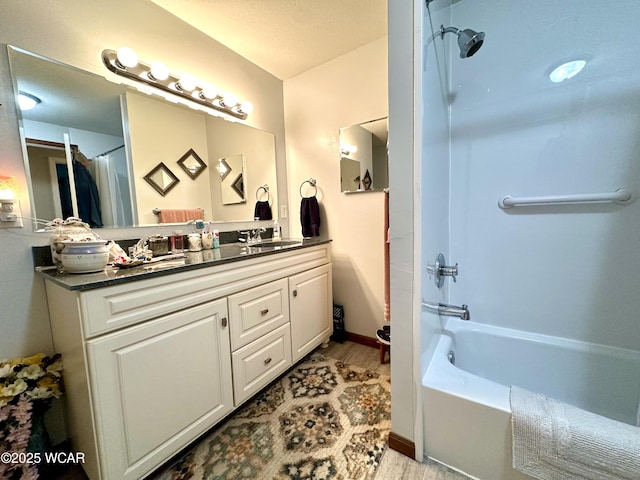 305 Fenway Dr, Lima, OH 45804 - bathroom with vanity, wood finished floors, and shower / bath combo