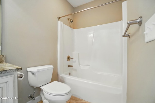 4441 Indian Hill Dr, Lima, OH 45806 - bathroom featuring toilet, vanity, and shower / bath combination