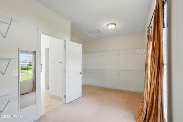 4441 Indian Hill Dr, Lima, OH 45806 - walk in closet with attic access and carpet floors