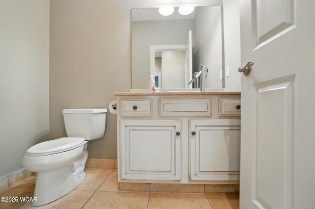 4441 Indian Hill Dr, Lima, OH 45806 - bathroom featuring toilet, tile patterned flooring, vanity, and baseboards