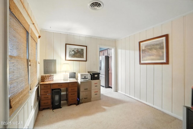 2619 Wendell Ave, Lima, OH 45805 - home office featuring light colored carpet and electric panel