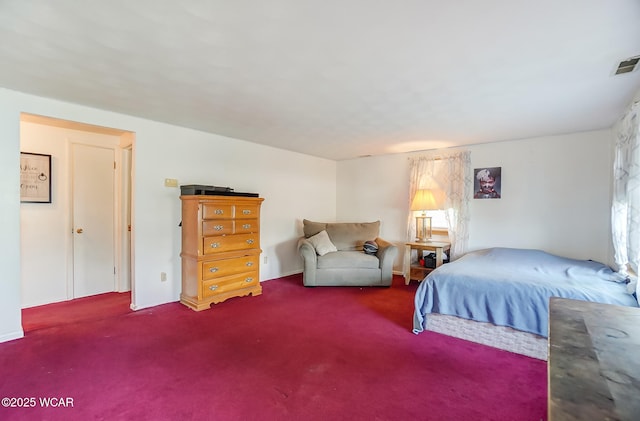 bedroom with carpet floors