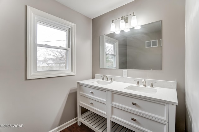 bathroom with vanity