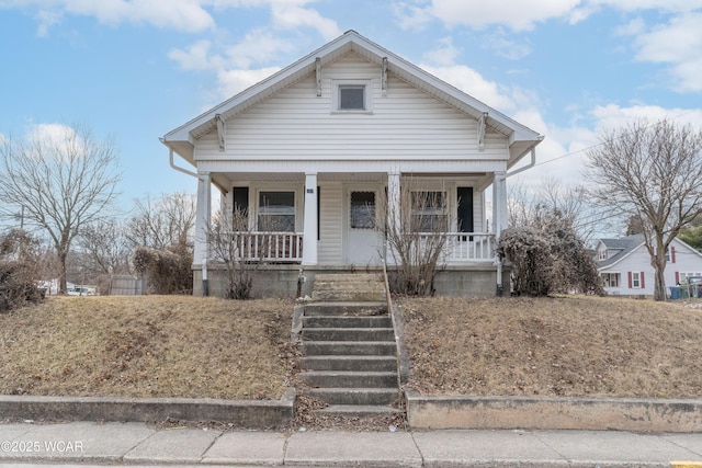 view of front of house with covered porch