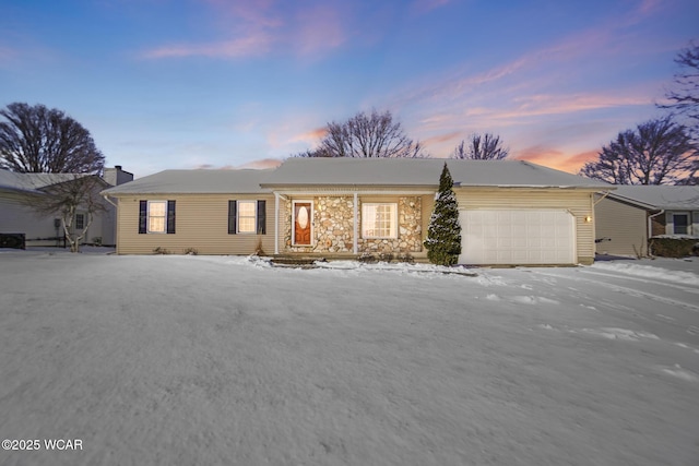 ranch-style house with an attached garage