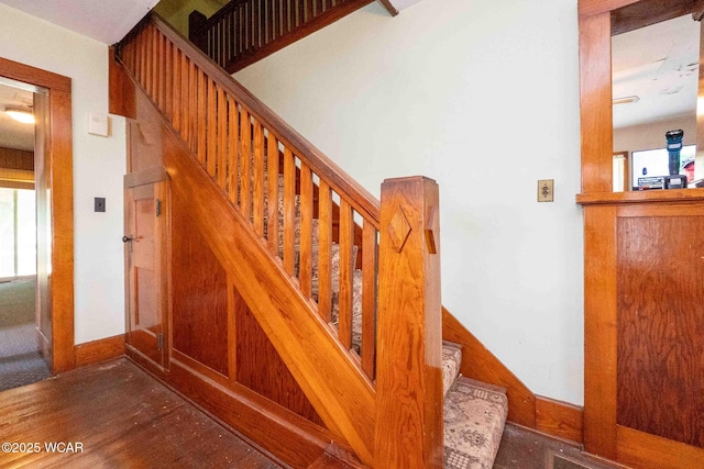 15350 State Route 235, Mount Cory, OH 45868 - stairs featuring wood finished floors