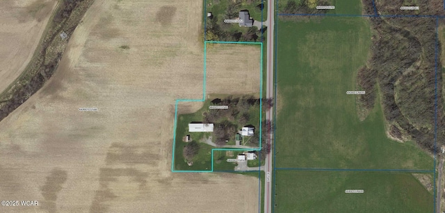 15350 State Route 235, Mount Cory, OH 45868 - aerial overview of property's location featuring property parcel outlined