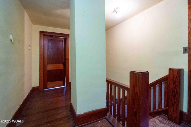 15350 State Route 235, Mount Cory, OH 45868 - hallway with an upstairs landing and wood finished floors