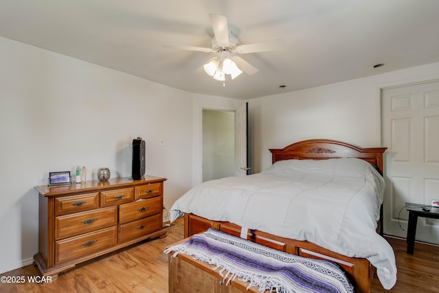 213 Johns Ave, Elida, OH 45807 - bedroom featuring light wood-style flooring and ceiling fan