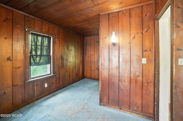 513 Gordon Ave, Van Wert, OH 45891 - empty room featuring wood ceiling and wood walls