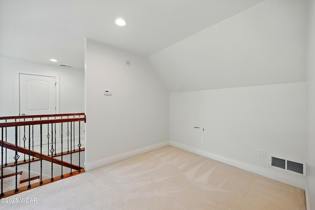 7 Estate Dr, Lima, OH 45805 - bonus room with lofted ceiling, baseboards, carpet, and recessed lighting