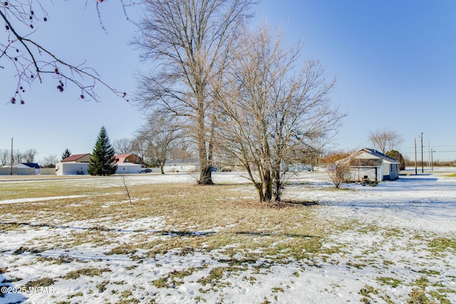 view of snowy yard