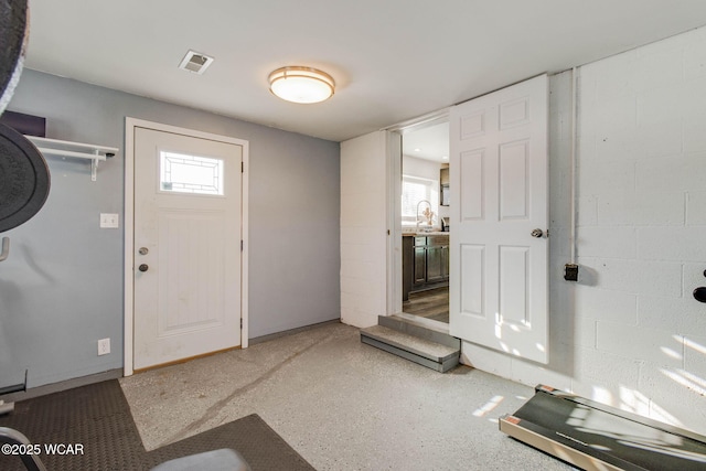 entrance foyer with sink