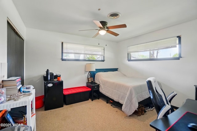 718 Wildwood Ave, Lima, OH 45807 - carpeted bedroom featuring a closet and a ceiling fan