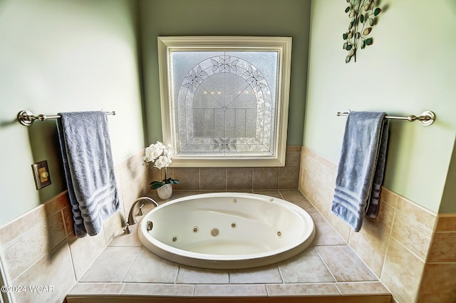 bathroom with a jetted tub