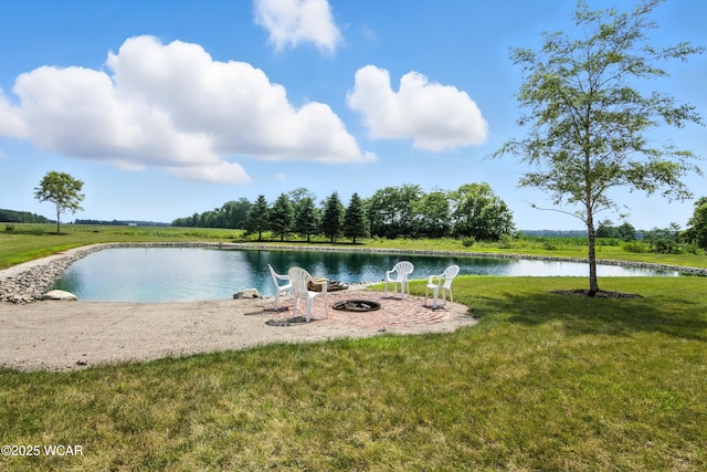 19318 Middle Point Rd, Van Wert, OH 45891 - water view with a fire pit