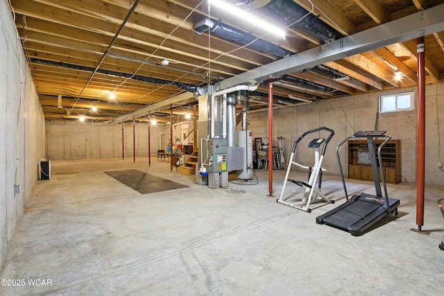 19318 Middle Point Rd, Van Wert, OH 45891 - below grade area featuring gas water heater and heating unit