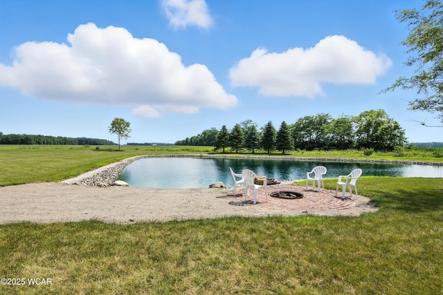 19318 Middle Point Rd, Van Wert, OH 45891 - water view with a fire pit