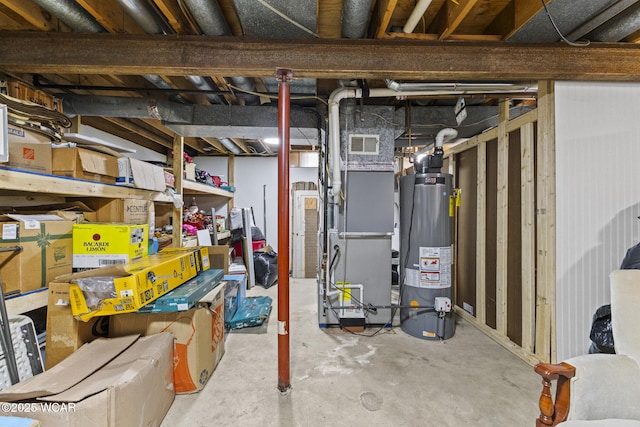 120 Barnsbury Dr, Lima, OH 45804 - unfinished below grade area featuring gas water heater and heating unit