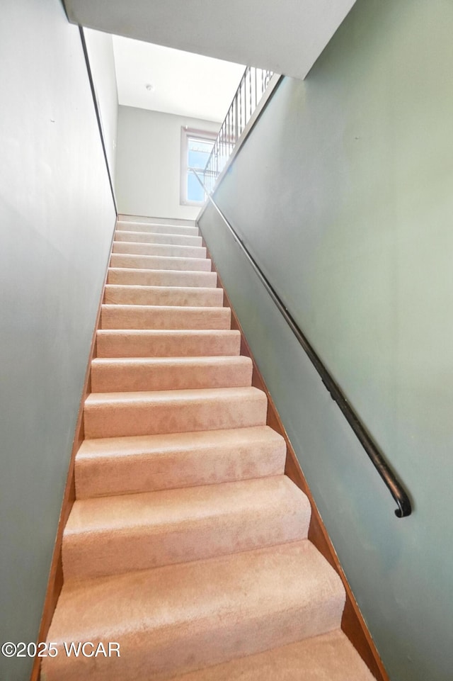 591 Monticello Ave Unit A, Lima, OH 45804 - stairs with carpet