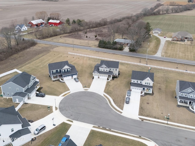 bird's eye view with a residential view