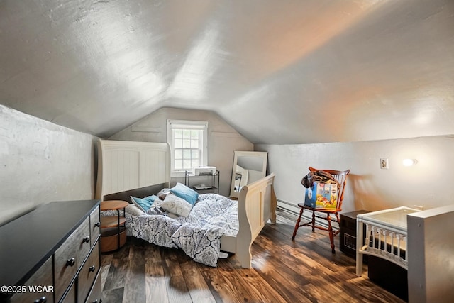 227 N Clay St, Delphos, OH 45833 - bedroom featuring vaulted ceiling and dark wood finished floors