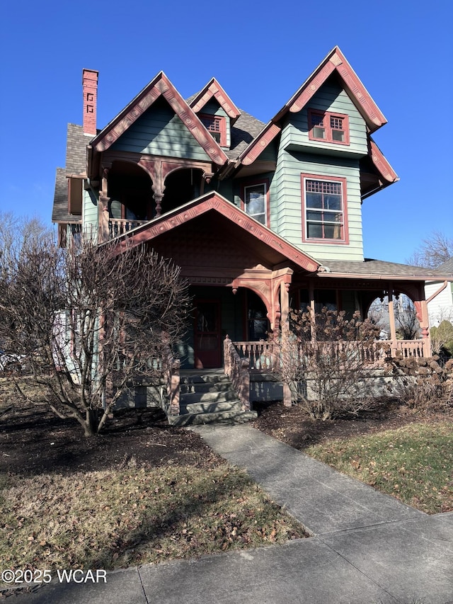 view of front of house with covered porch