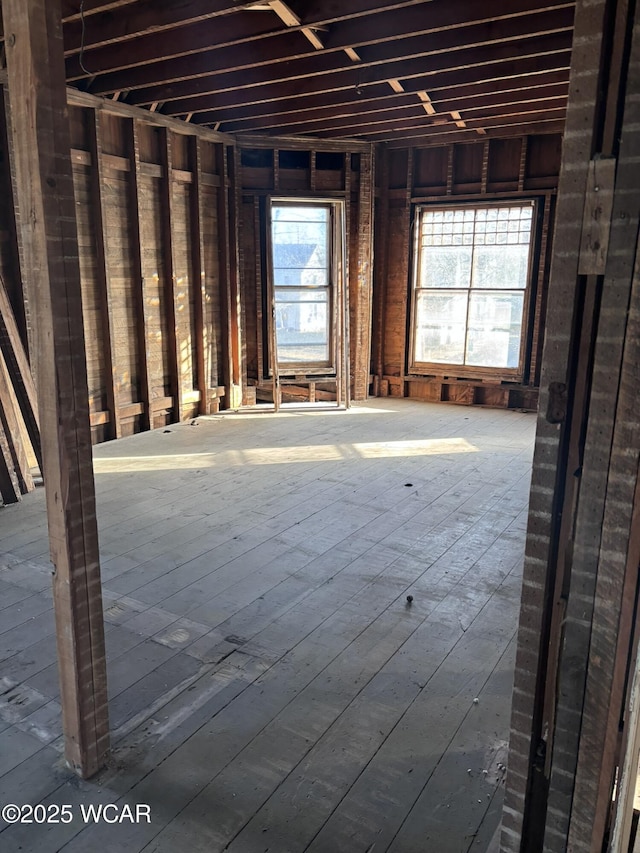 misc room featuring hardwood / wood-style flooring and plenty of natural light