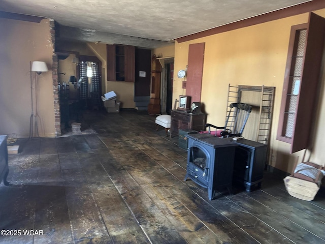 living area featuring wood-type flooring