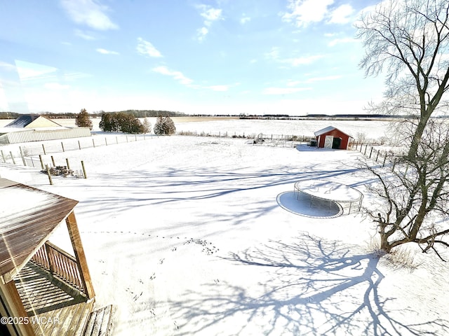 view of snowy yard