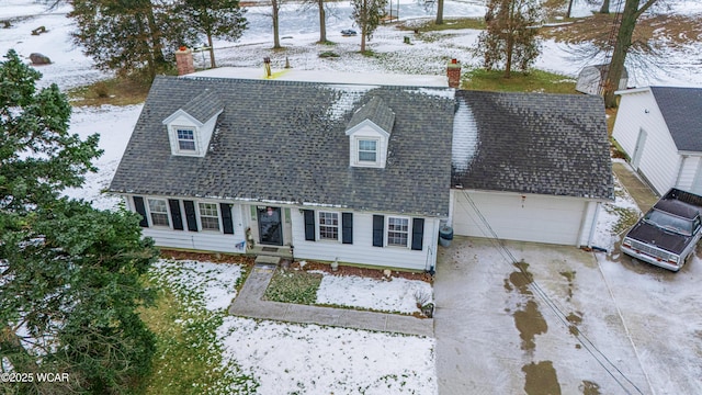 view of front facade with a garage