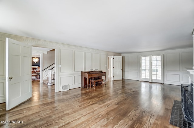 living room featuring hardwood / wood-style flooring