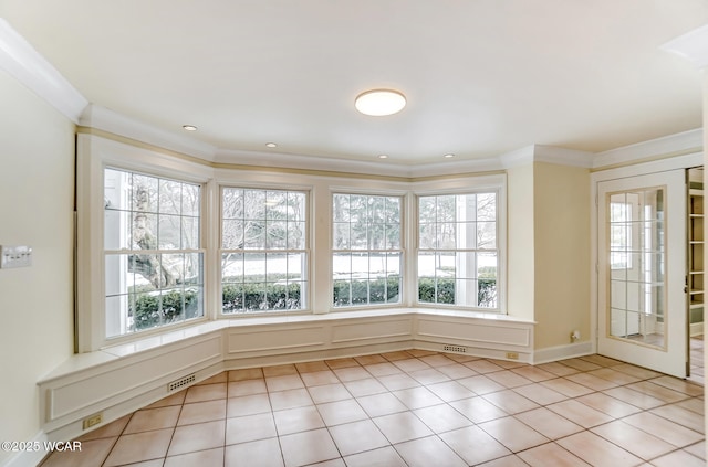 unfurnished sunroom with a wealth of natural light