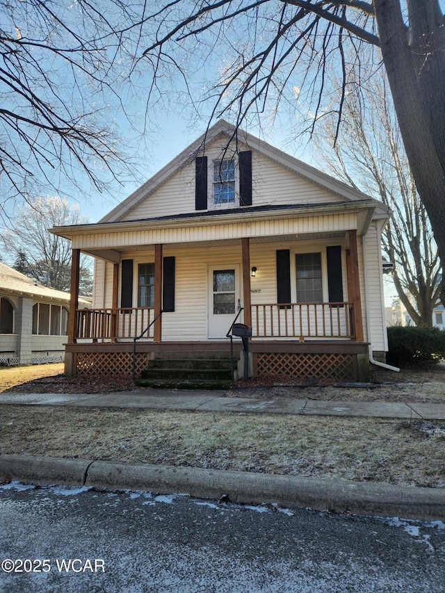 bungalow-style house featuring a porch