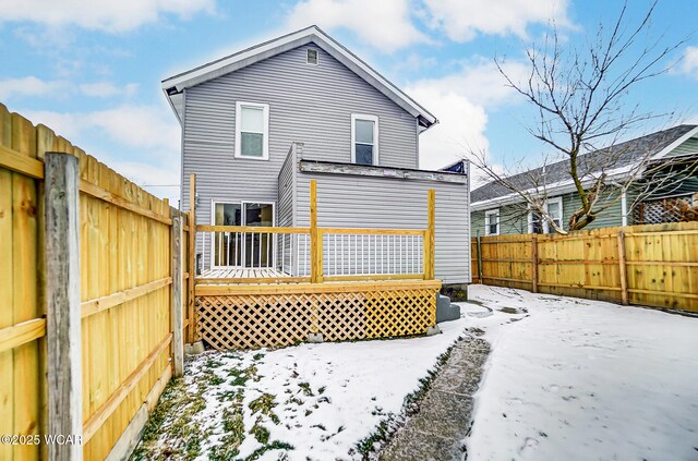520 Orena Ave, Lima, OH 45804 - snow covered property with a deck