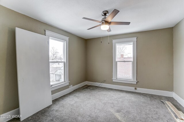 520 Orena Ave, Lima, OH 45804 - spare room with plenty of natural light, ceiling fan, and carpet flooring