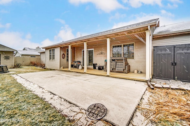 rear view of house with a patio area