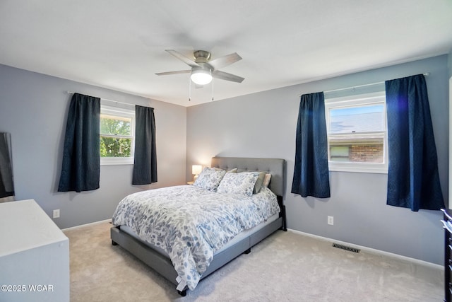 2715 Goldenrod Ln, Findlay, OH 45840 - bedroom with carpet flooring, baseboards, and ceiling fan