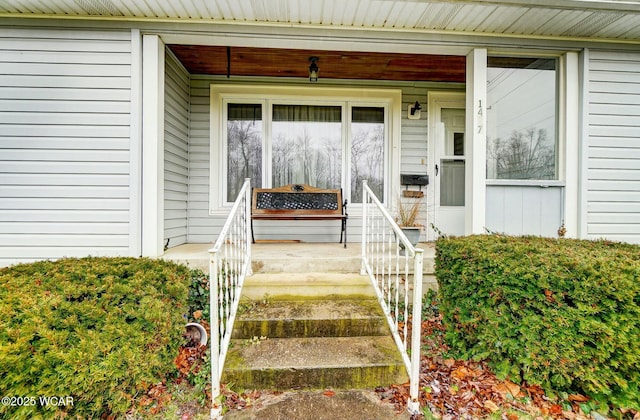 view of doorway to property