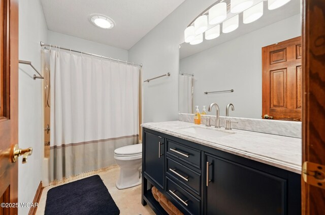 2979 Sands Rd, Lima, OH 45805 - full bathroom featuring vanity, shower / tub combo, and tile patterned floors