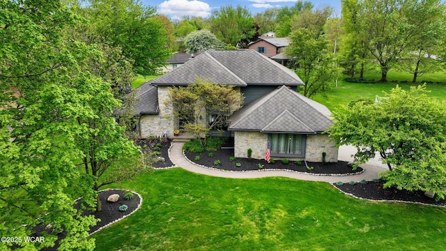 view from above of property